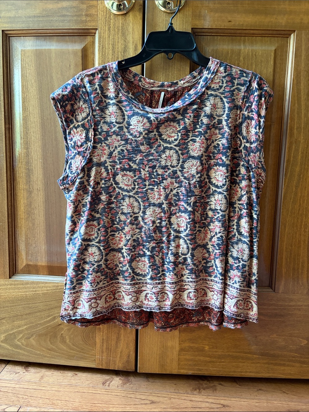 Free People Womens Cap Sleeved Top Shirt Sz XS EUC